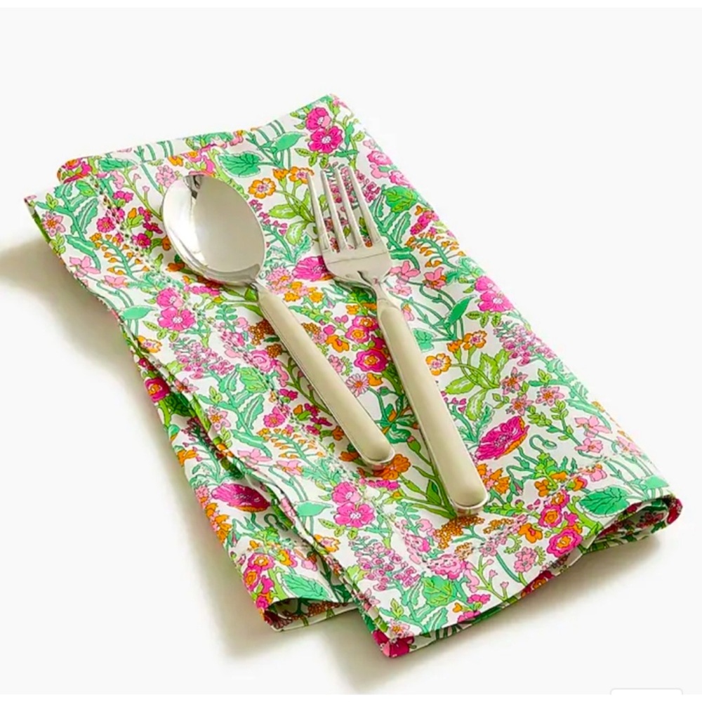 J. Crew Home Liberty Floral Set of 4 Napkins NWT